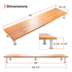 large monitor stand dimensions natural