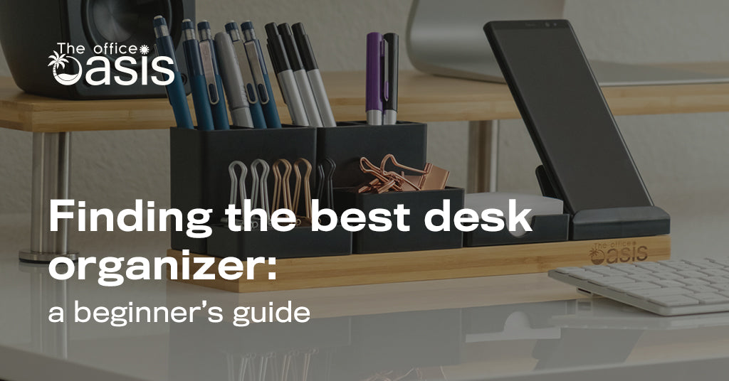 3 Tier Mesh Desk Organizer with Drawer, Multi-Functional Desk