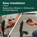 caster chair wheels easy install black