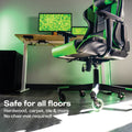 racing office chair casters green