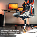 gaming office chair safe for floors orange