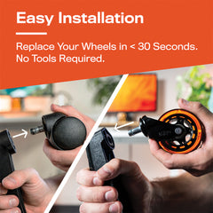 The Original Rollerblade Office Chair Wheels Orange