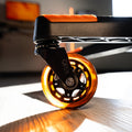 gaming chair wheels orange