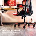 gaming chair casters red