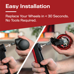 The Original Rollerblade Office Chair Wheels Red