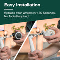 replace office chair wheels white