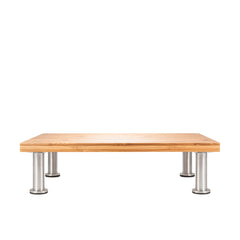 bamboo monitor stand front natural