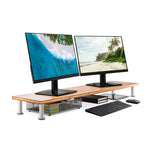 dual monitor stand natural