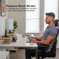 ergonomic dual monitor stand natural