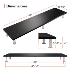 large monitor stand dimensions black